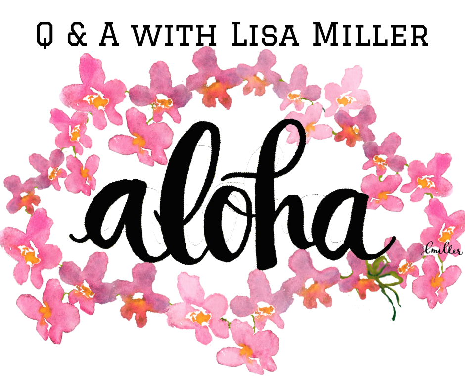 Handwritten Aloha calligraphy by Lisa Miller